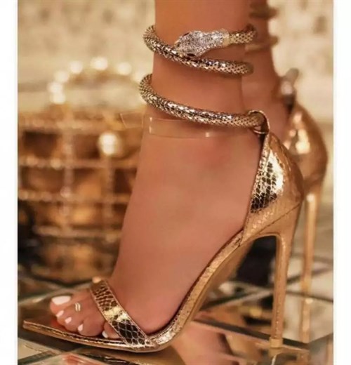Celly Topuklu Ayakkabı Gold - Kadın Ayakkabı