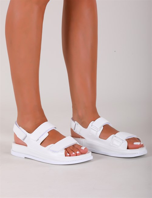 Soso Kadın Sandalet Beyaz - Kadın Ayakkabı