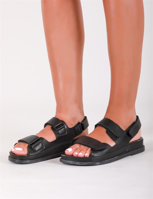 Soso Kadın Sandalet Siyah - Kadın Ayakkabı