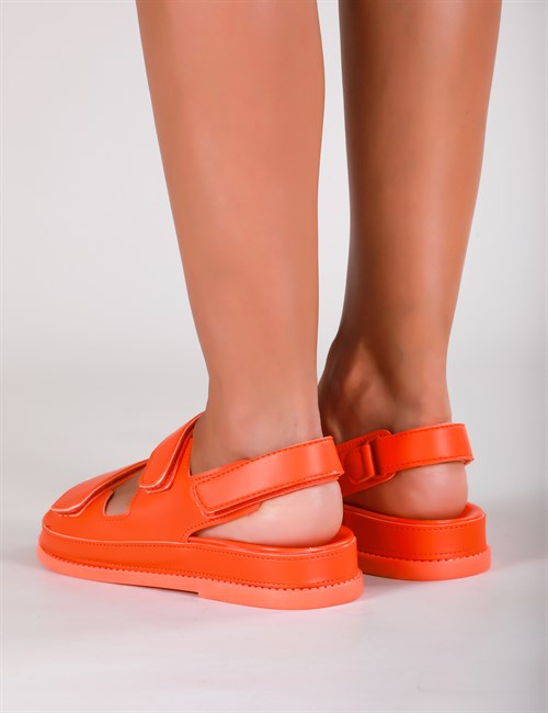 Soso Kadın Sandalet Turuncu - Kadın Ayakkabı
