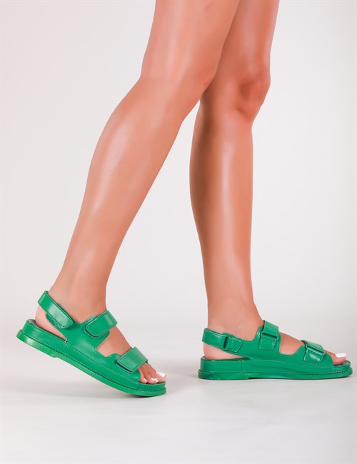 Soso Kadın Sandalet Yeşil - Kadın Ayakkabı